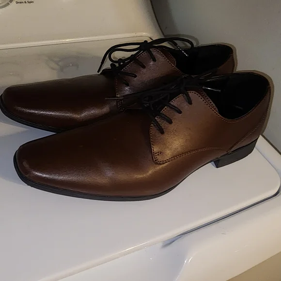 chinese dress ladies Ariston Mens Gray Oxford Lace-Up Leather Dress Shoes, 10.5 main image 0